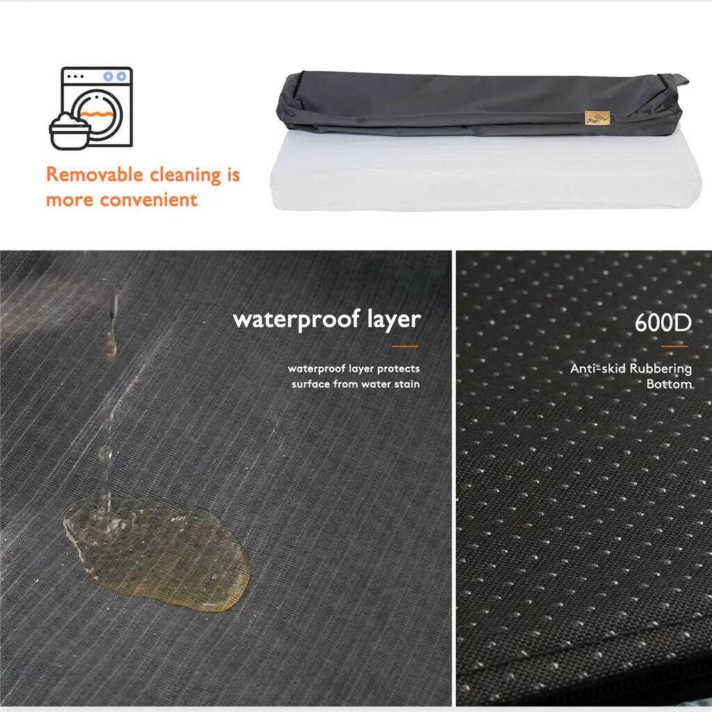 M L XL 2XL Jumbo, Orthopedic, Memory Foam, Dog Bed Crate Mattess, Waterproof Washable Cover