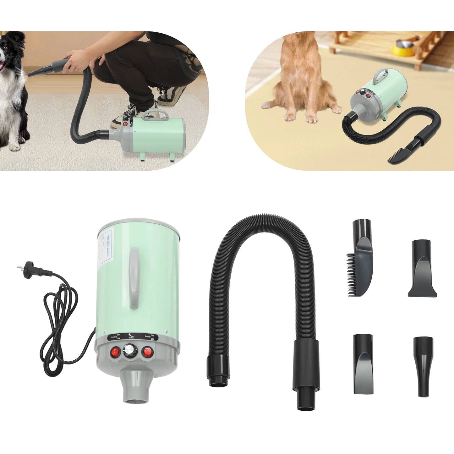 Drying Machine, 4 Nozzles Hair Dryer, Adjustable Wind Speed, Electric Dog Dryer