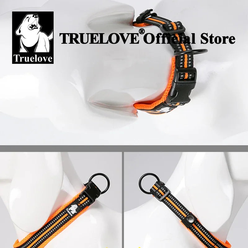 Pet Dog Collar Nylon Adjustable, Padded Soft Reflective Durable Heavy Duty Training