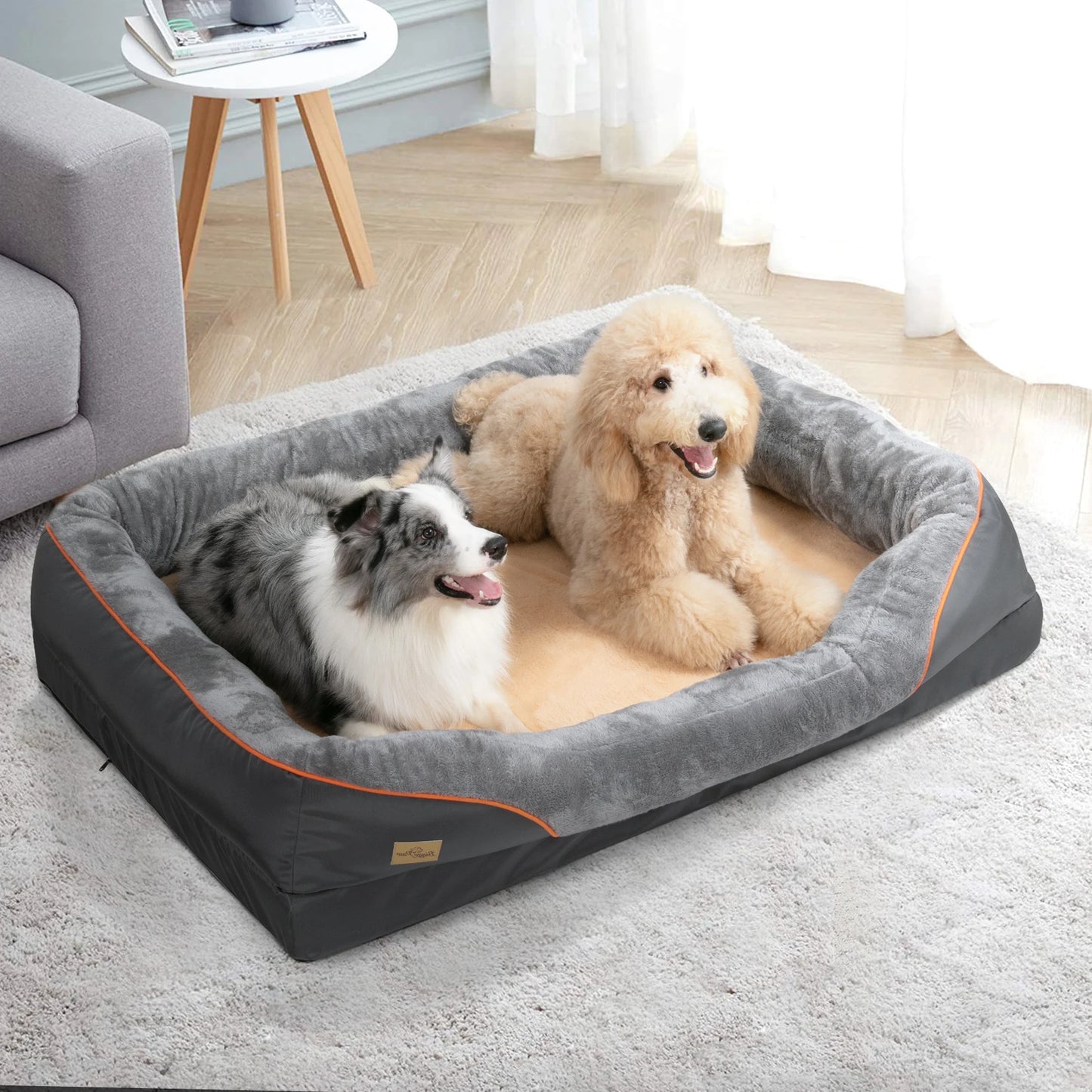 Large Dog Bed Waterproof, Soft. Comfortable. Anti Allergy. Warm Fleece. Removable Washable Cover