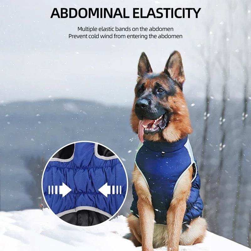 Reflective Strip Winter Hoodie, Dog Coat, Waterproof Windproof Thick Dog Padded Vest XL-6XL