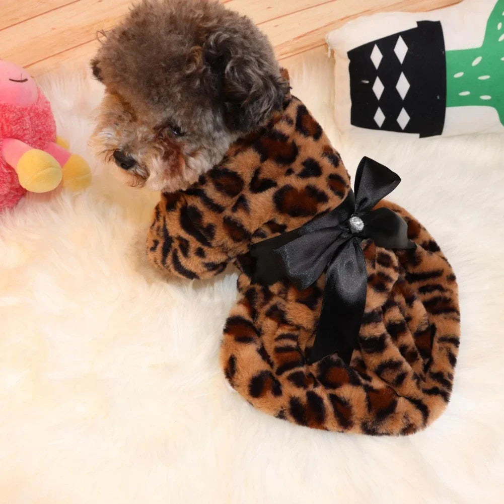 Warm Fleece Plush Fashion Color Dog Skirt