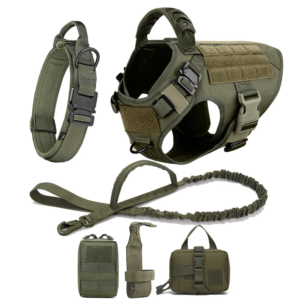 Large Dog Harness Leash Set Training Walking Vest, Harness & Collar For Medium Large Dogs
