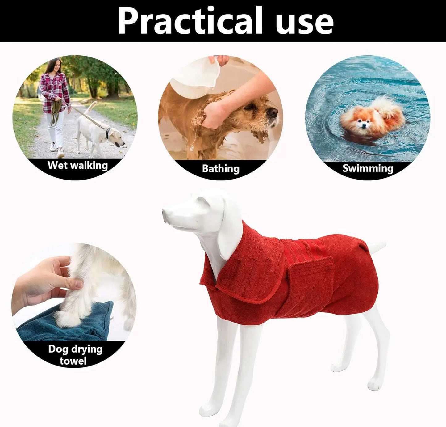 Fast Drying Dog Bathrobe Towel