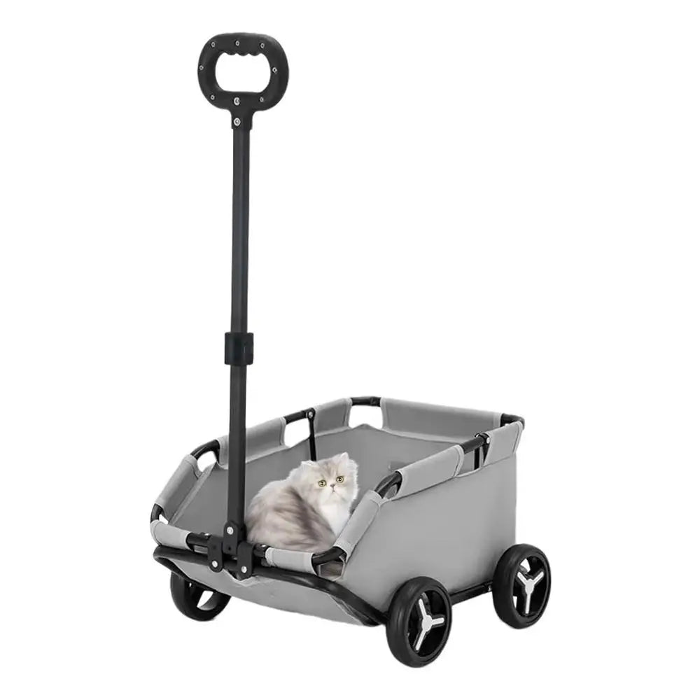Dog Stroller/Carriage, 4 Wheels Lightweight Folding Cart