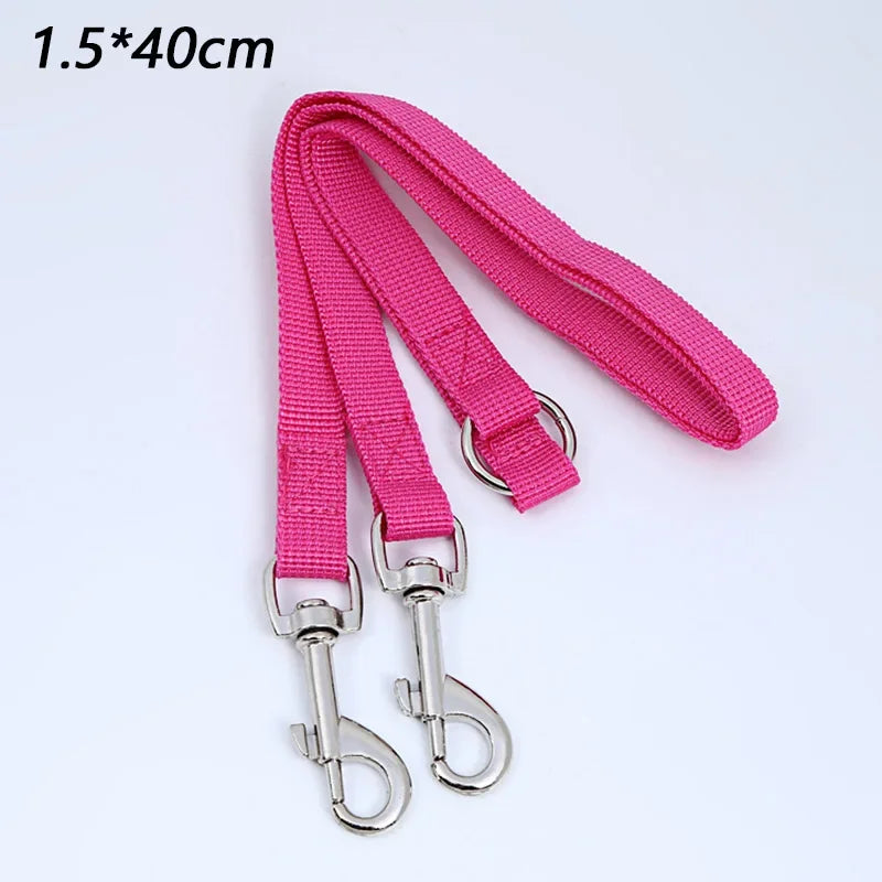 Twin Dual Coupler Dog Leash Two in One Strong Nylon V Shape Adjustable ,2 Dogs Pet Lead