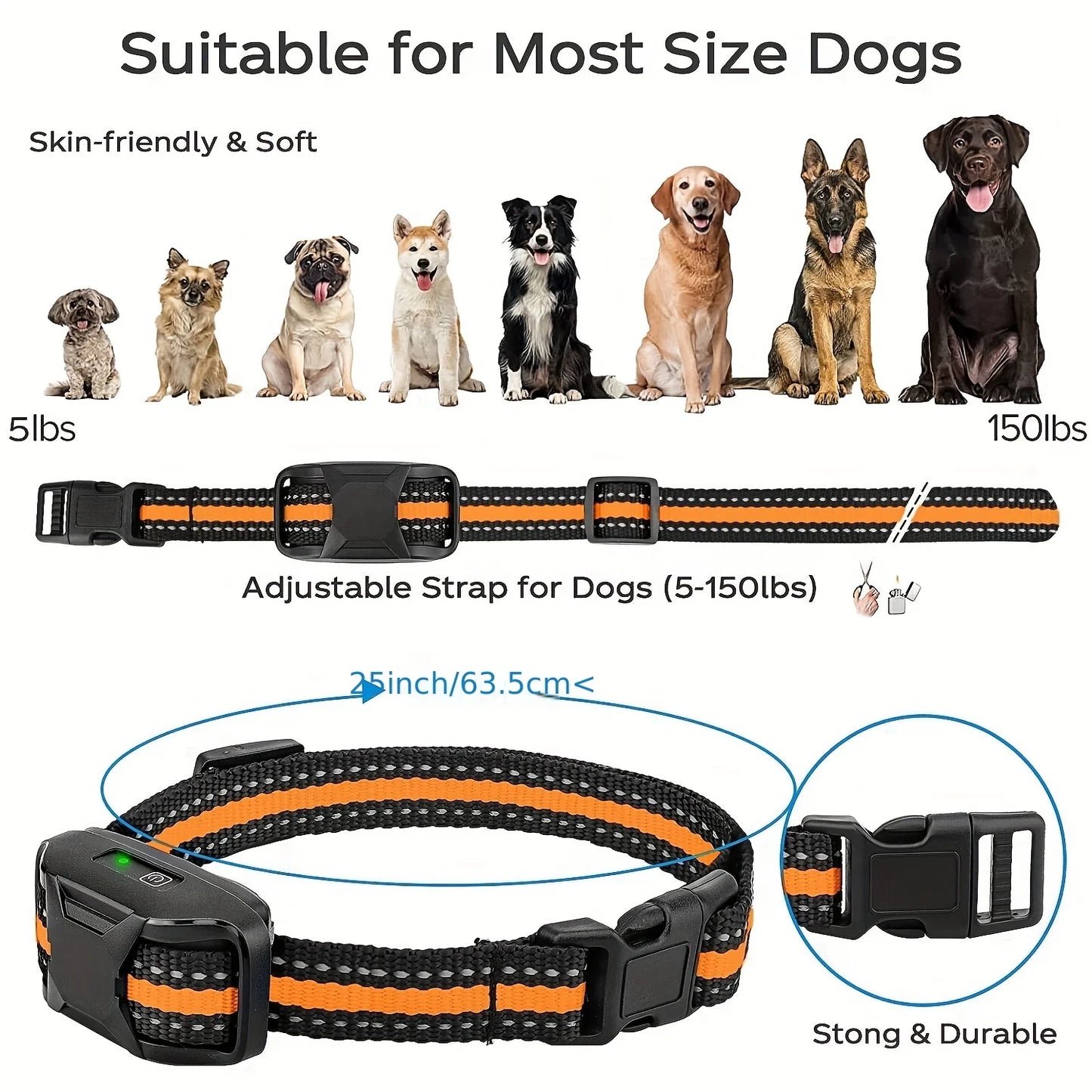 Electric Remote Control Dog Behavior Training Collar, Waterproof, Shock Vibration