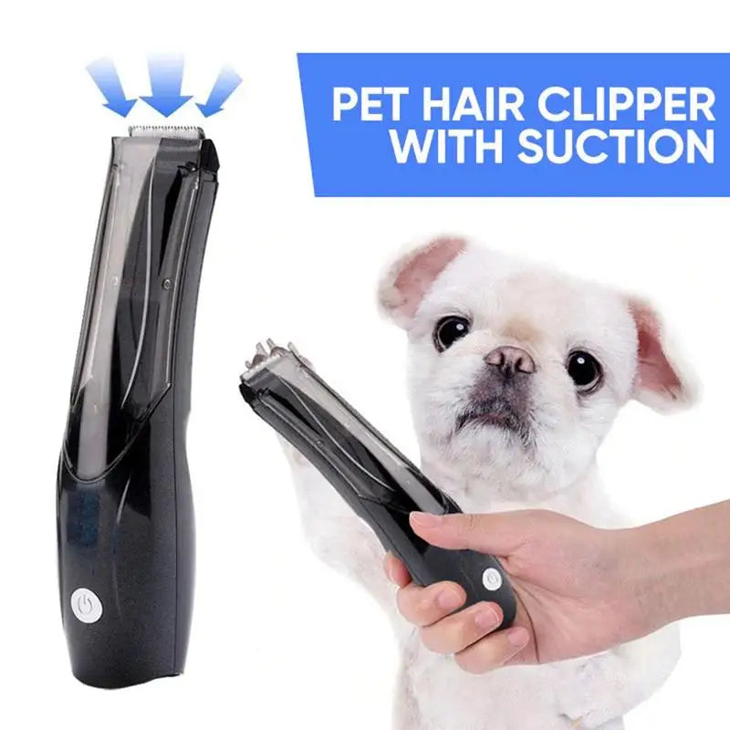 Dog Hair Shaver Clipper 3-speed Cordless, Suction USB Vacuum, Electric Trimmer Low Noise