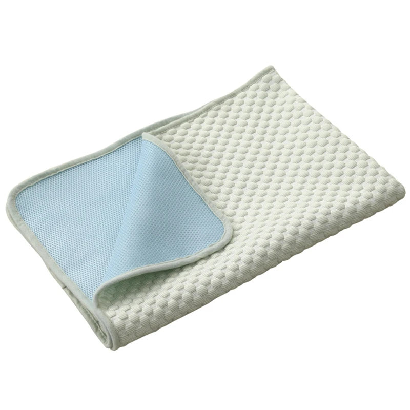 Summer Dog Cooling Mat, Cold Bed with Cool Ice Silk Moisture-proof Mattress