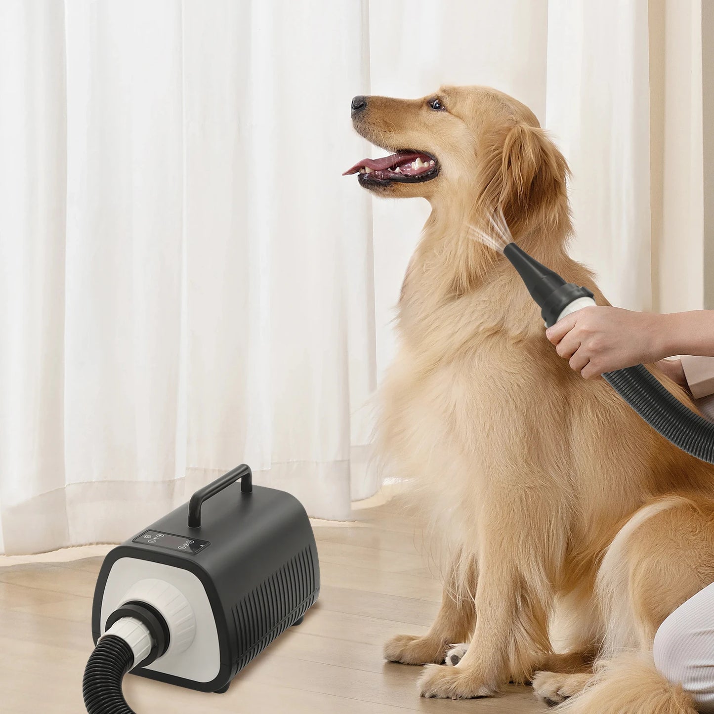 Professional Dog LED Display Hair Dryer Adjustable Temp & 9 Speed Settings, High-Speed Blower