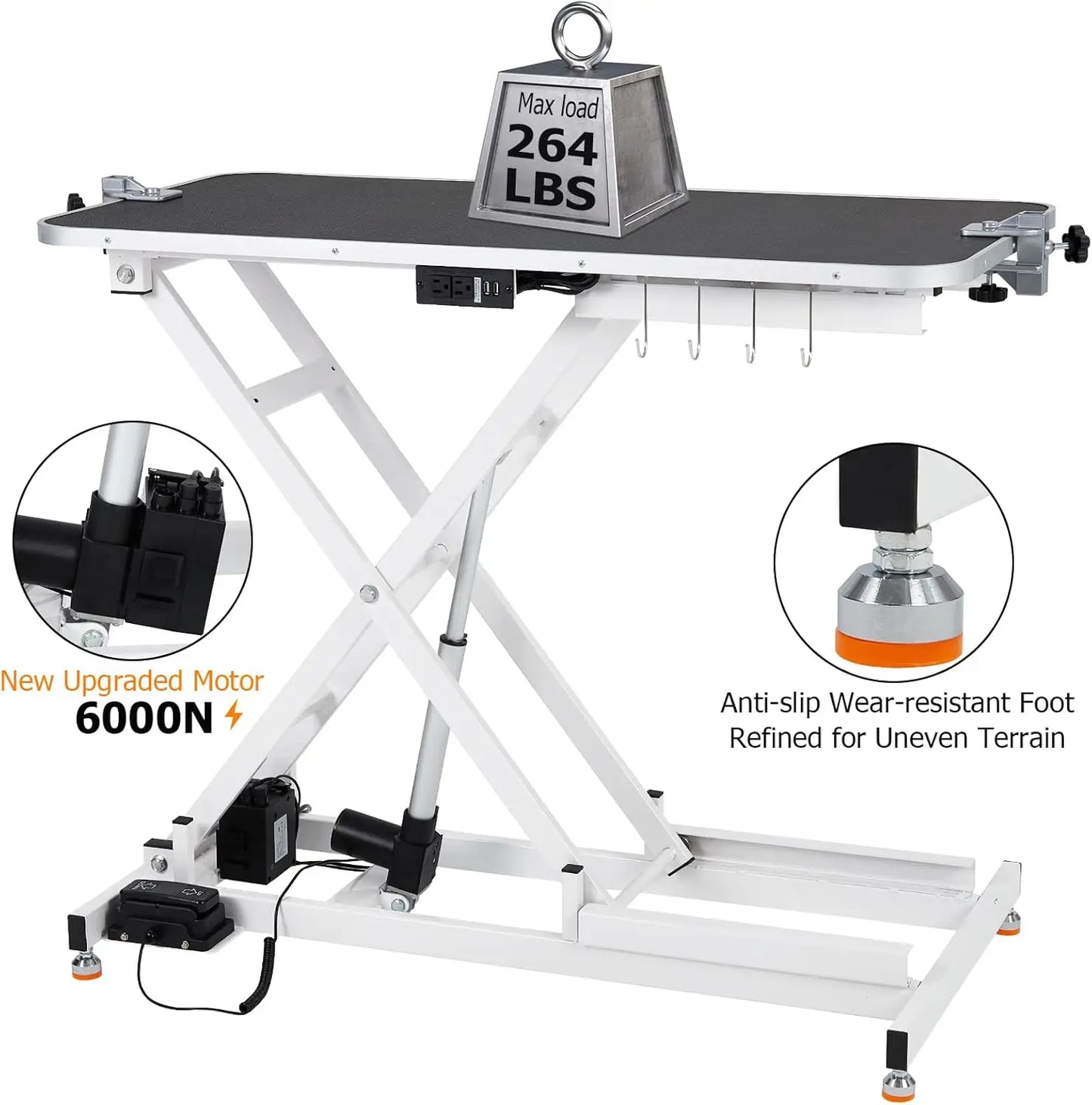 50Inch Electric Dog Grooming Table, Height Adjustable, X-Type Electric Lift Dog Grooming , Large Dogs