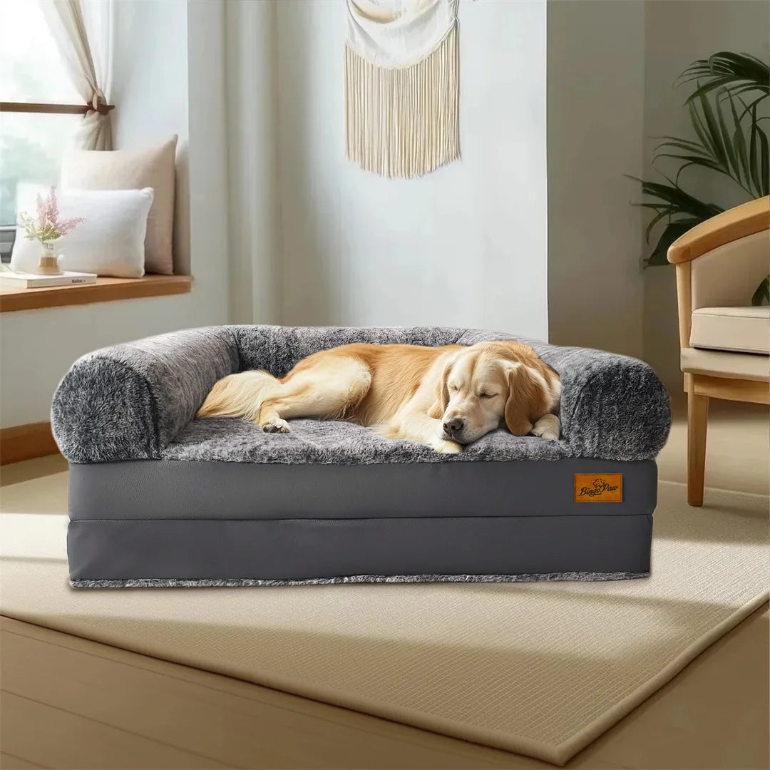 180cm Long Human-Size Calming Giant Dog Bed Foldable,Plush, Orthopedic
