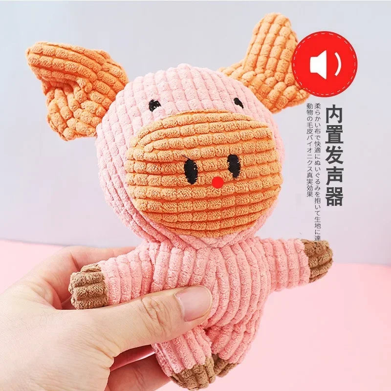 Cute Animal Shape Plush Dog Toy, Teeth Bite Resistant