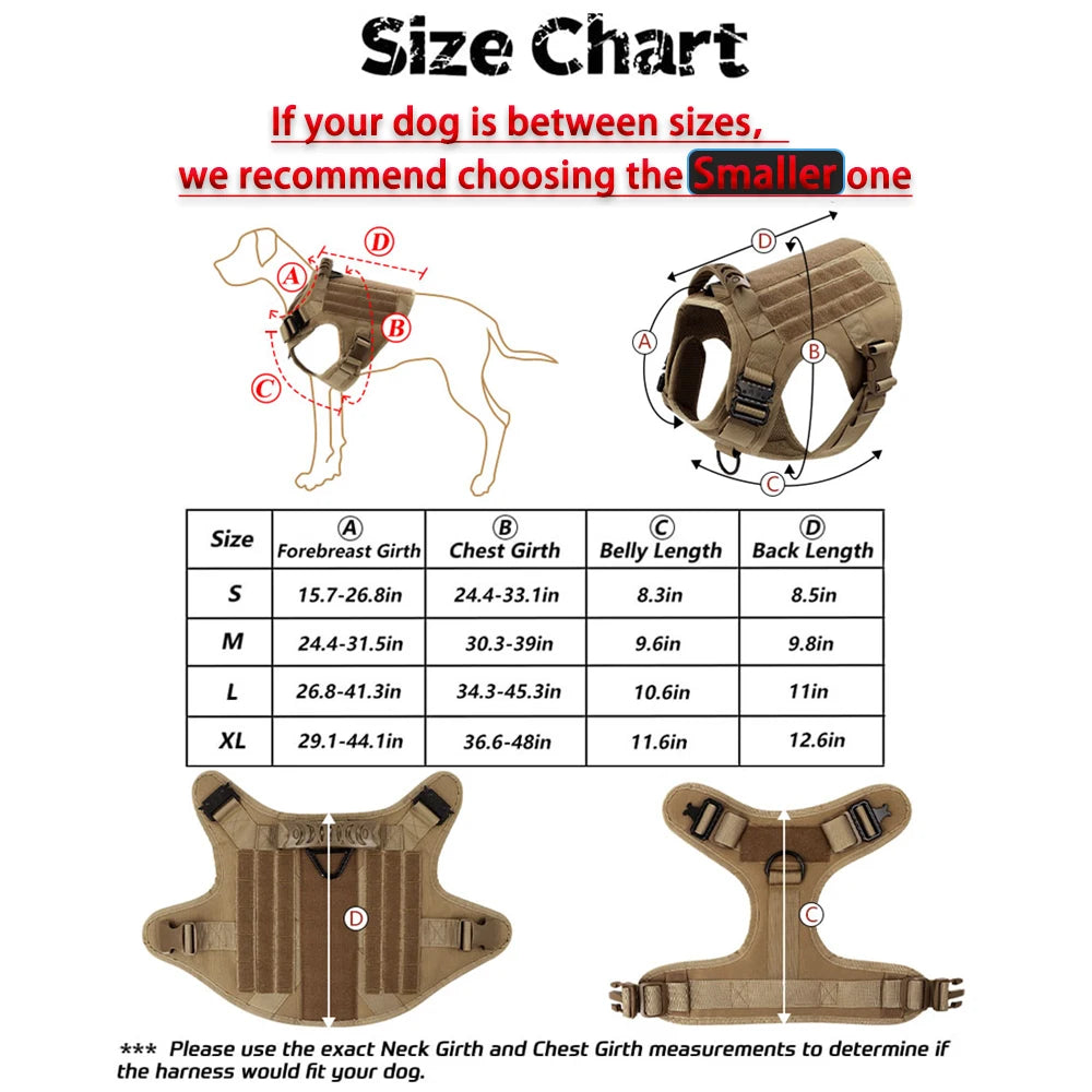 Large Dog Harness Leash Set Training Walking Vest, Harness & Collar For Medium Large Dogs