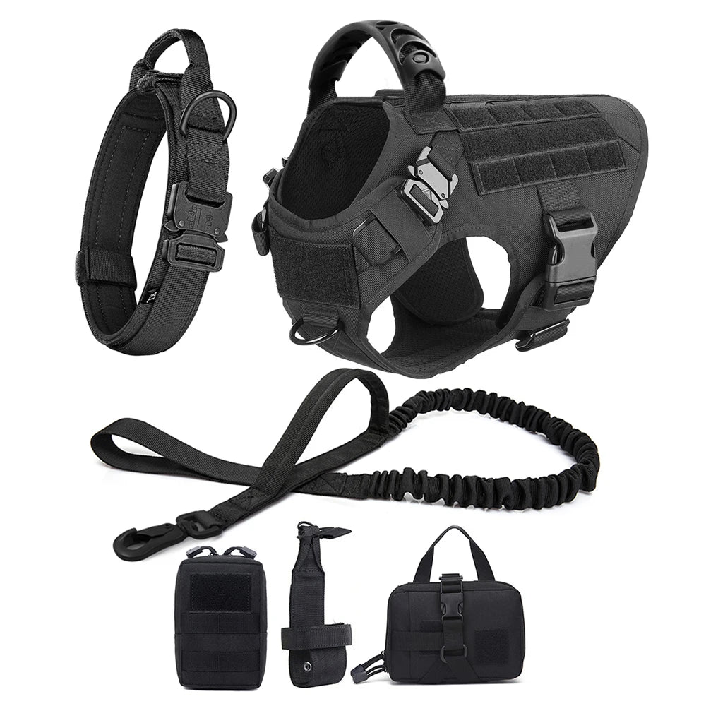 Large Dog Harness Leash Set Training Walking Vest, Harness & Collar For Medium Large Dogs