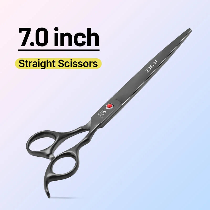 Dog grooming Scissors Shears /Home use, steel rainbow/black set