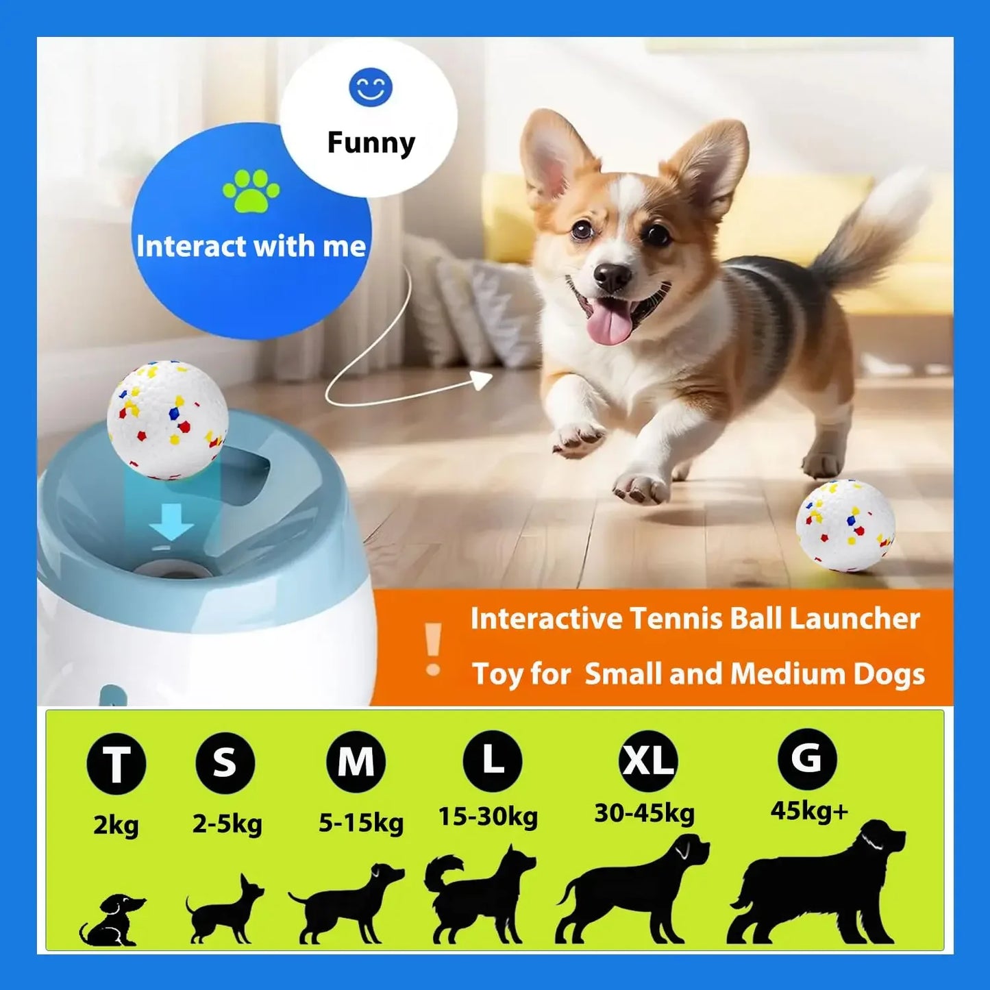 Do Interactive Catapult Throw Tennis Ball Launcher Rechargeable