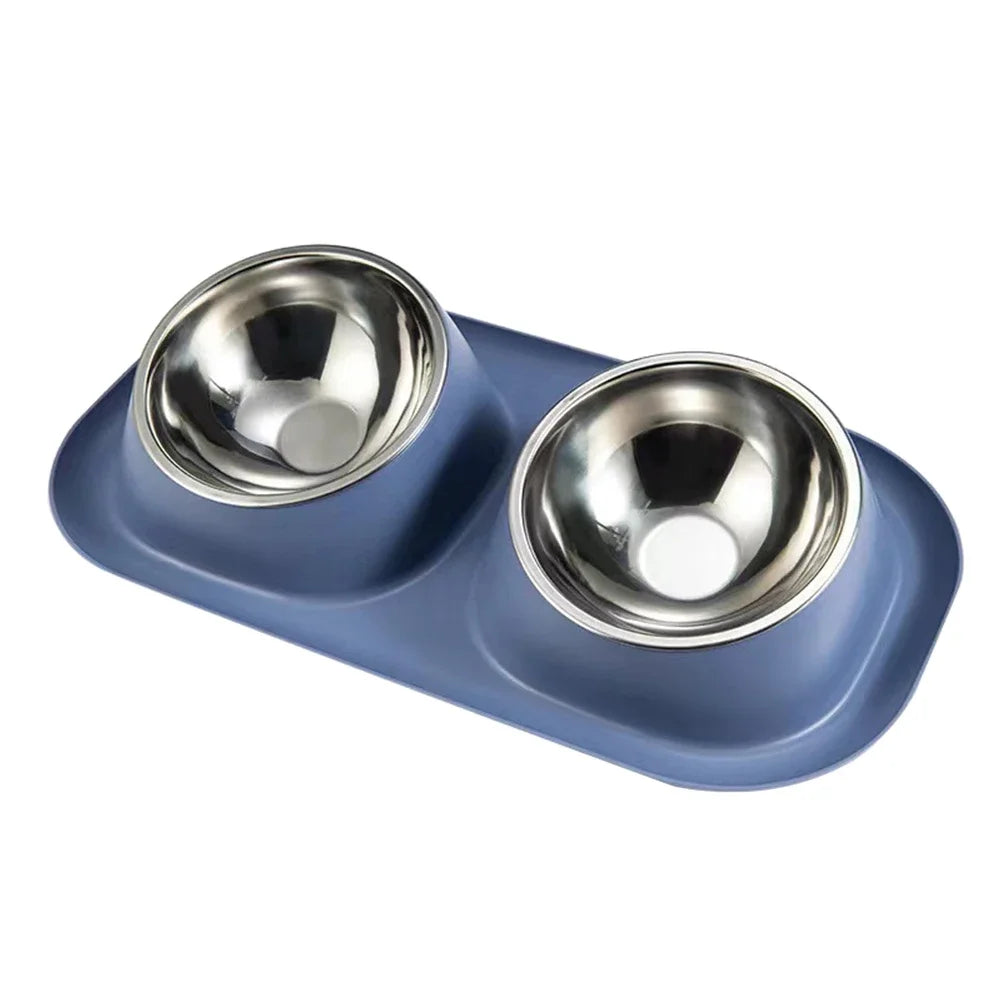 Non-slip Base Pet Water Feeder, Tilt Stainless Steel Dog Bowl