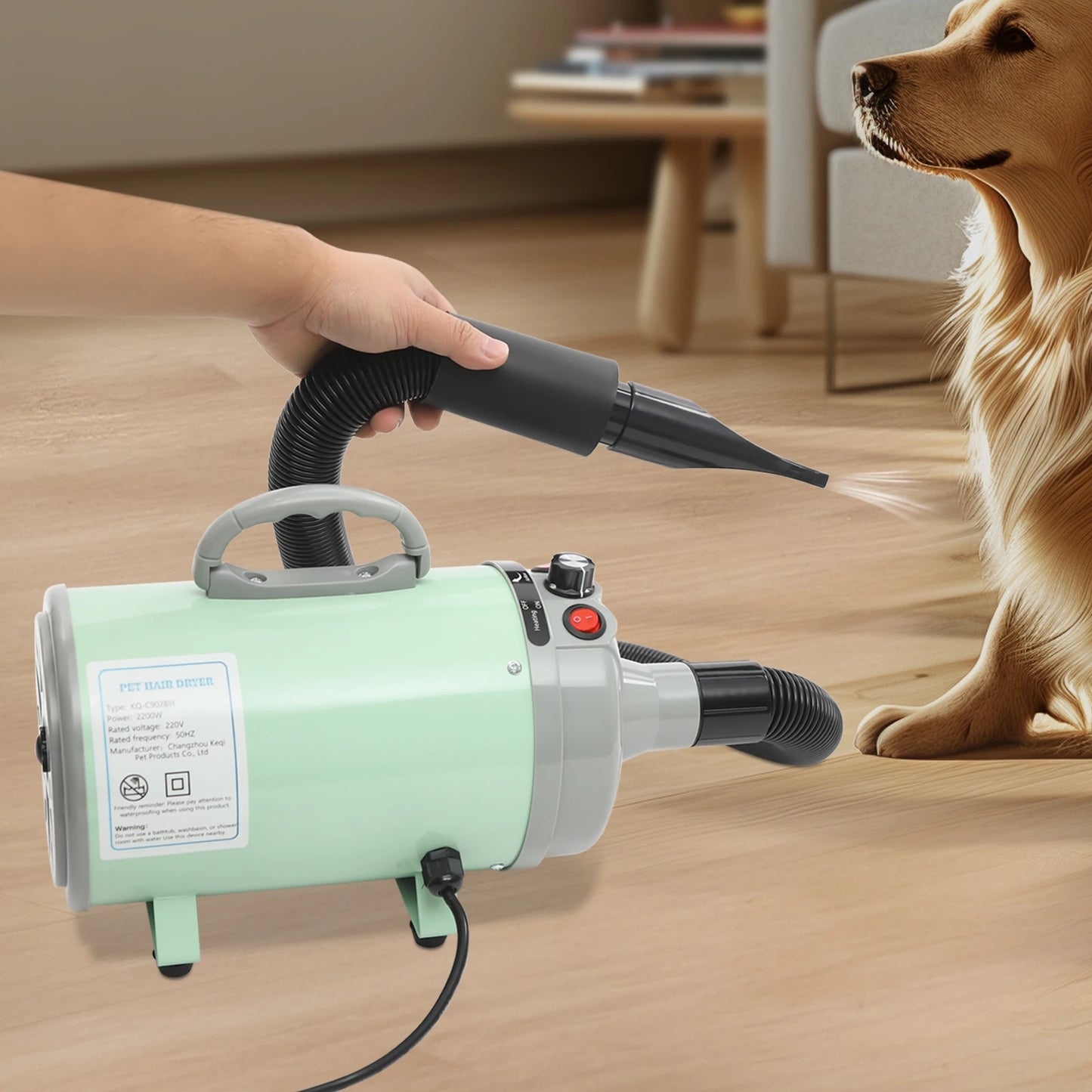 Drying Machine, 4 Nozzles Hair Dryer, Adjustable Wind Speed, Electric Dog Dryer