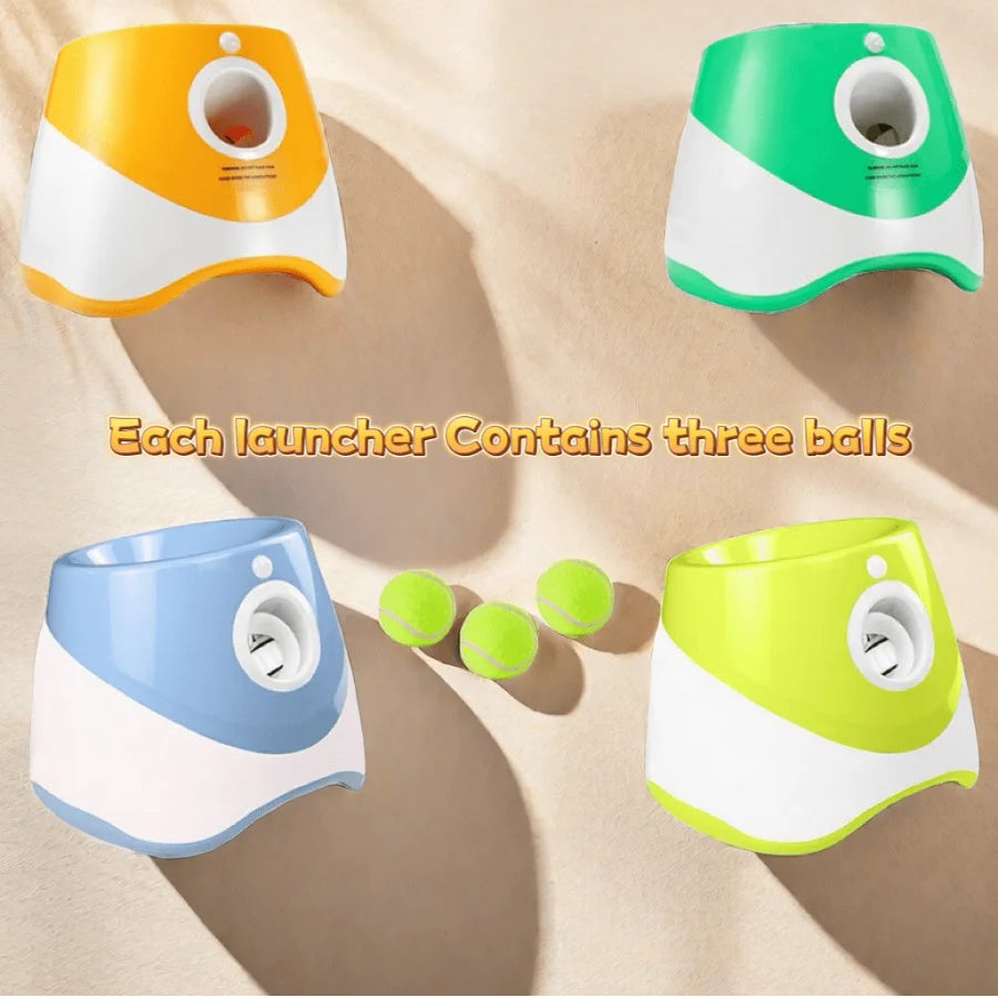 Fun Interactive Dog Launcher, Automatic Chase Toy Tennis Throwing Rechargable Catapult USB Charging