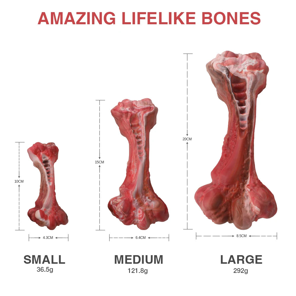 Aggressive Chewers, Bone-Shaped, Indestructible Nylon for Large Dogs