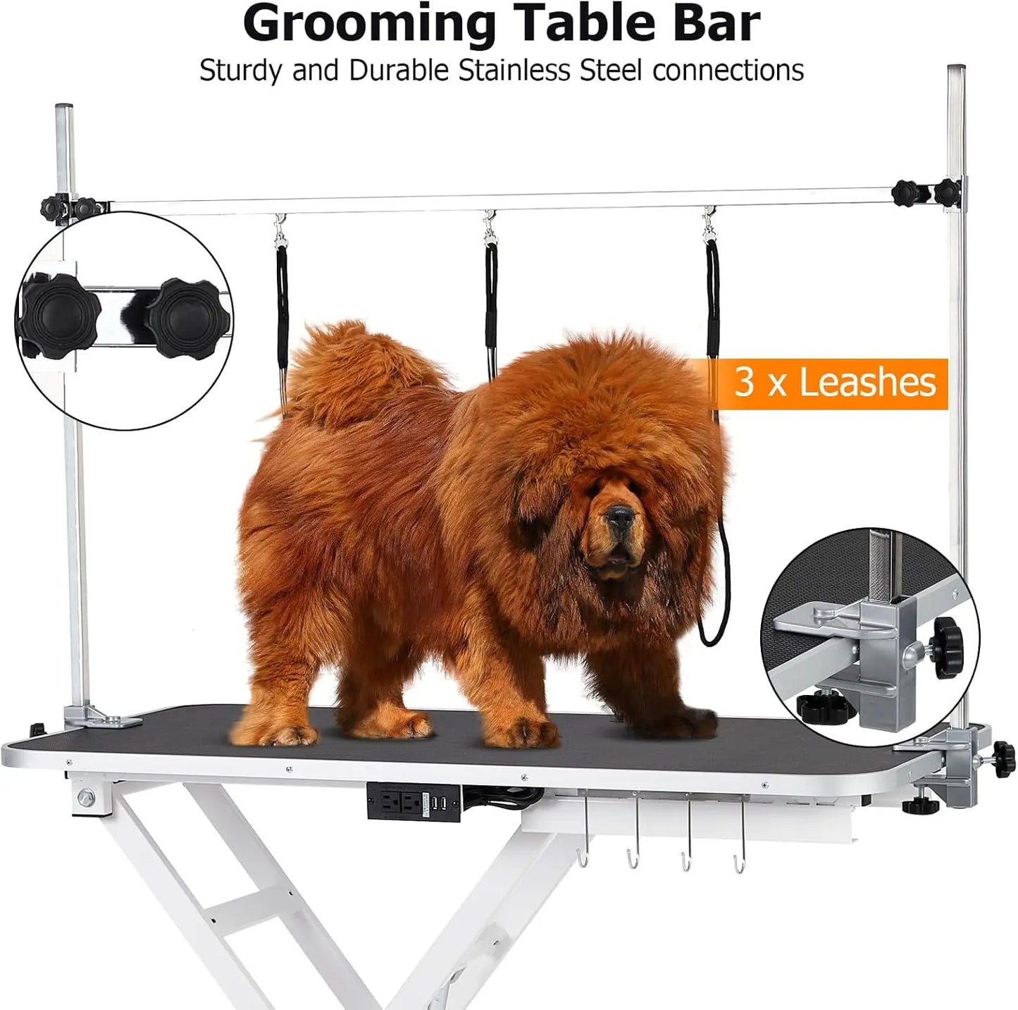 50Inch Electric Dog Grooming Table, Height Adjustable, X-Type Electric Lift Dog Grooming , Large Dogs