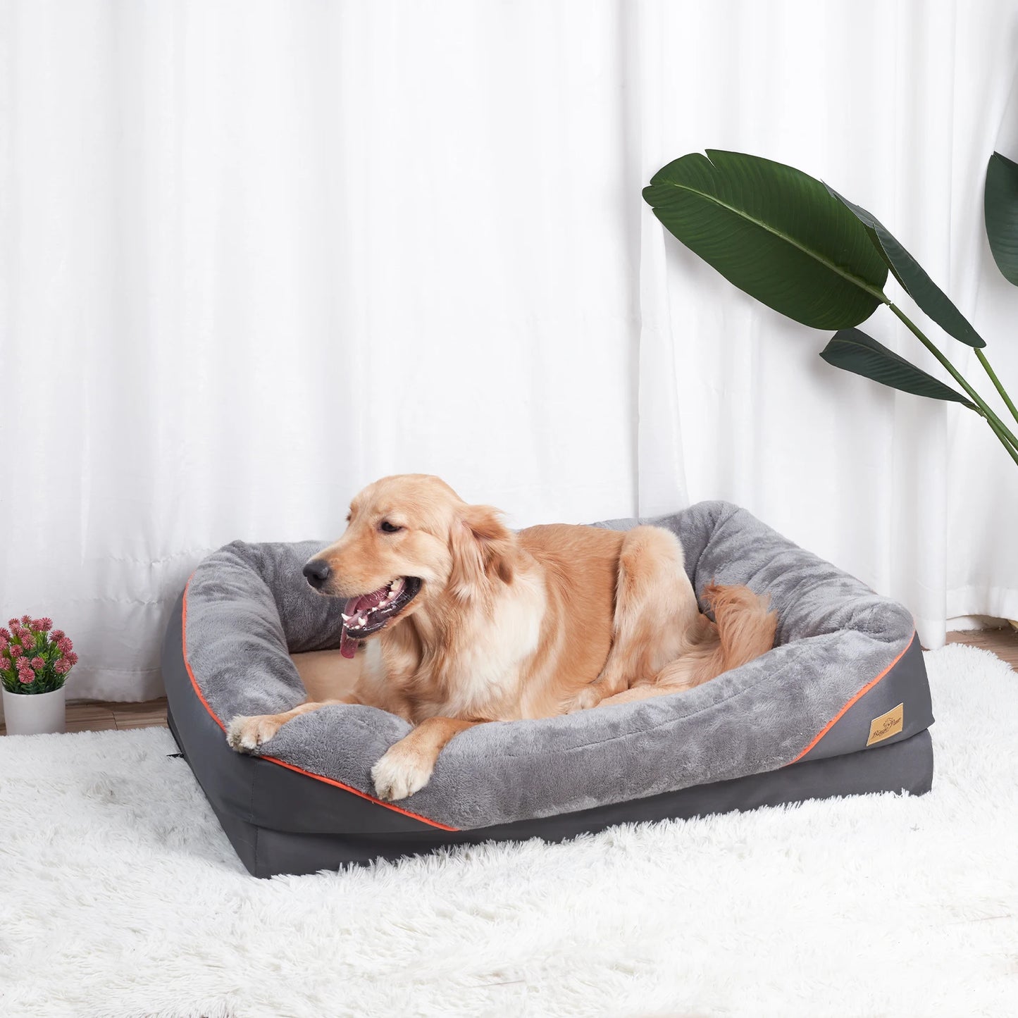 Large Dog Bed Waterproof, Soft. Comfortable. Anti Allergy. Warm Fleece. Removable Washable Cover