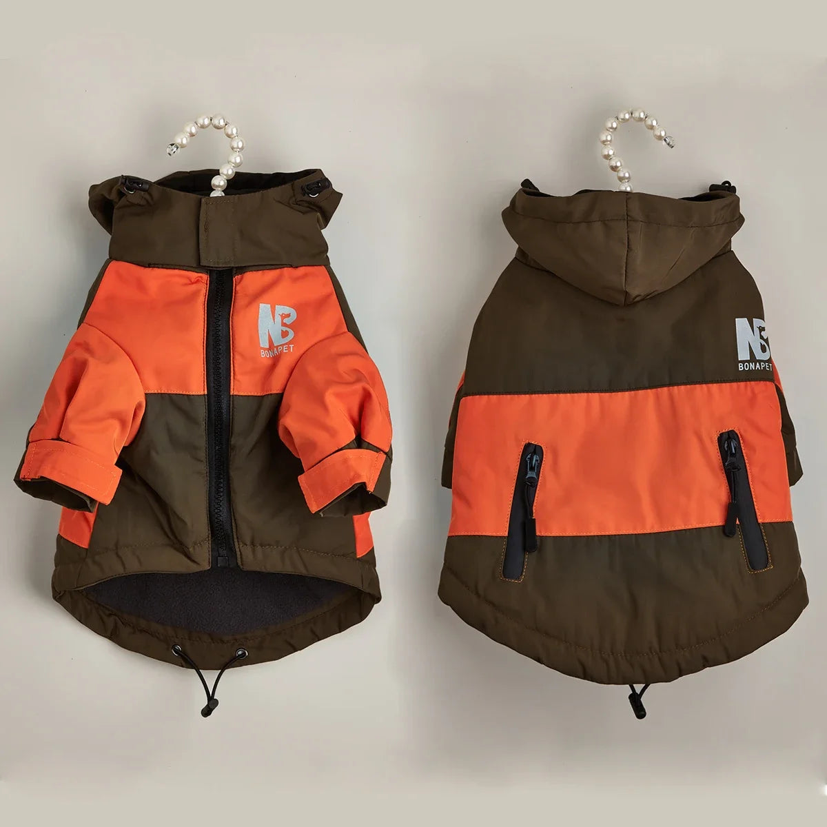 Winter Thickened Fleece Warm Waterproof Dog Raincoat/ Jacket