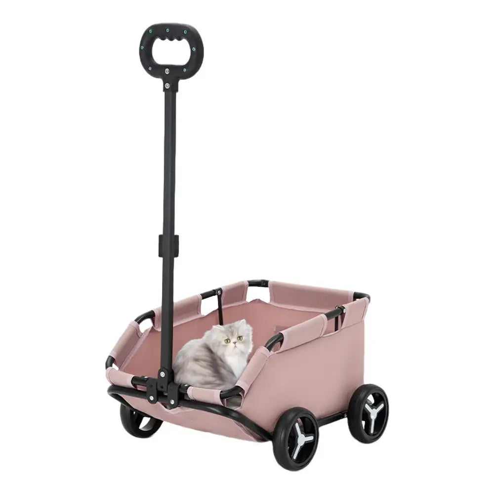 Dog Stroller/Carriage, 4 Wheels Lightweight Folding Cart