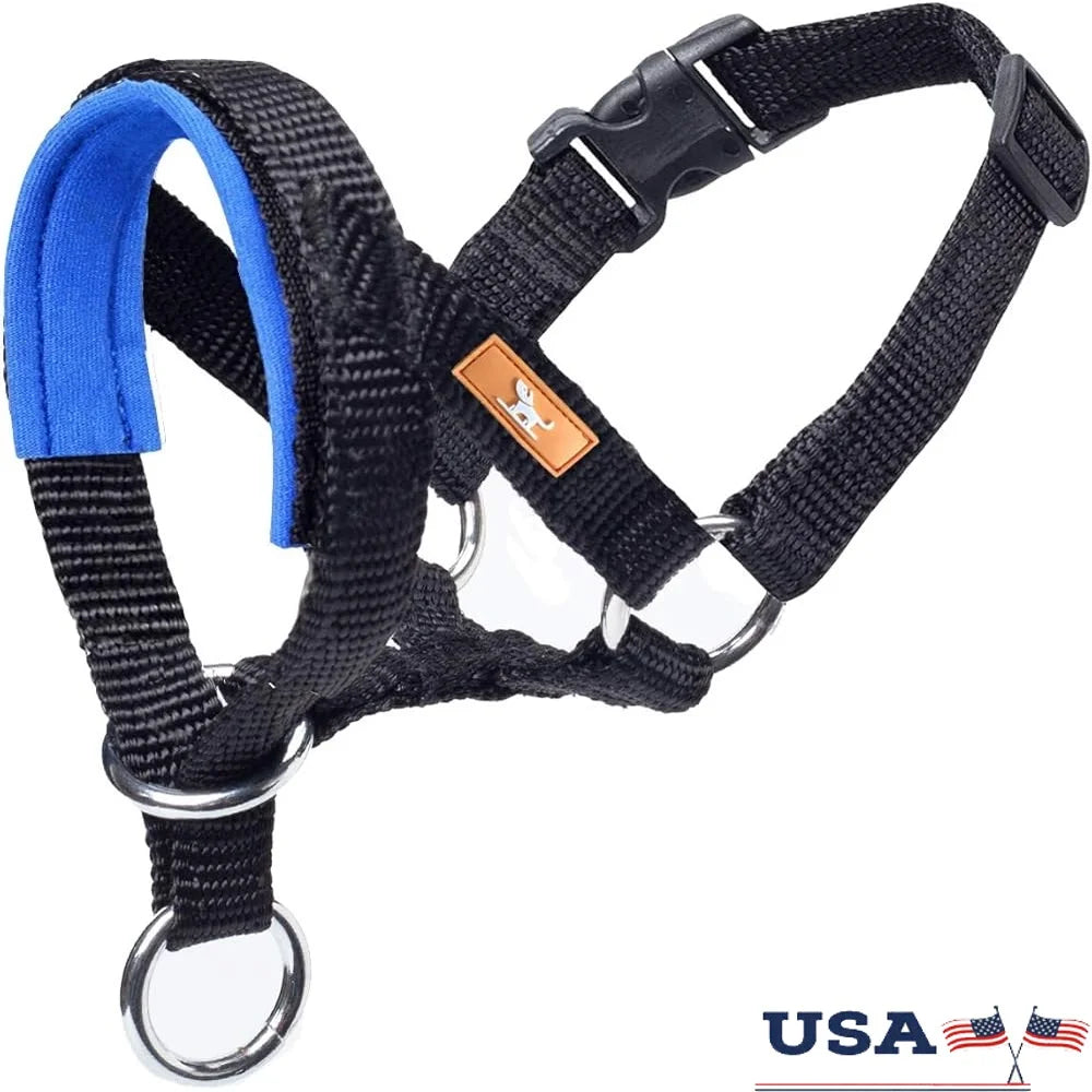 Dog Padded Durable Nylon Strap Better Control, Adjustable No Pull Harness/Head Collar