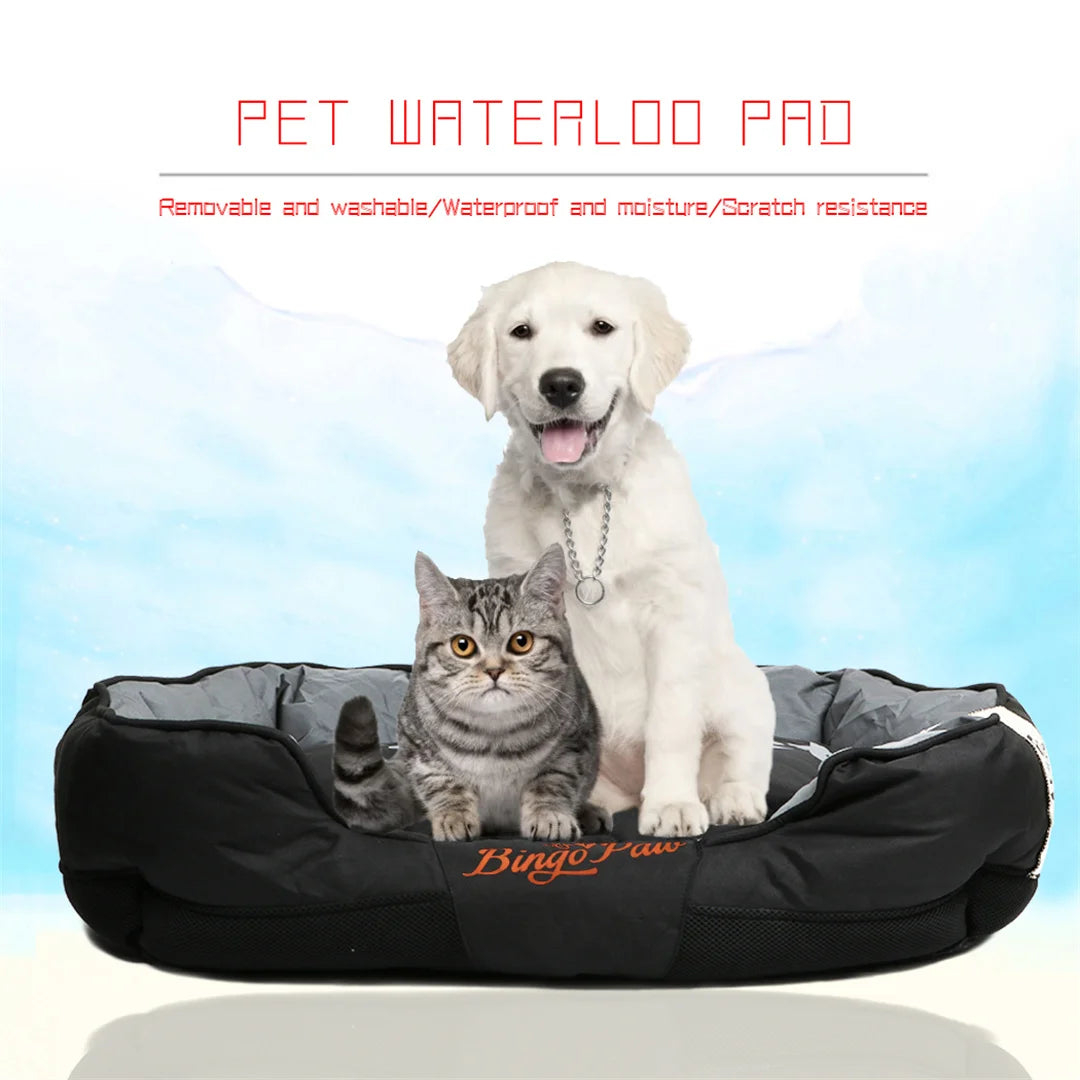 Large Soft Removable Cushion Waterproof Dog Bed