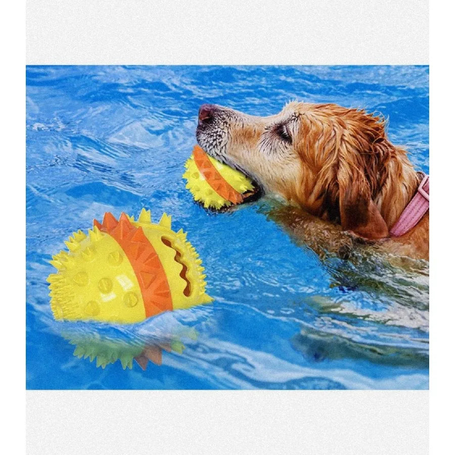 Interactive Squeaky, Bounce, Treat Chew with Rope for Aggressive Dog Chewers