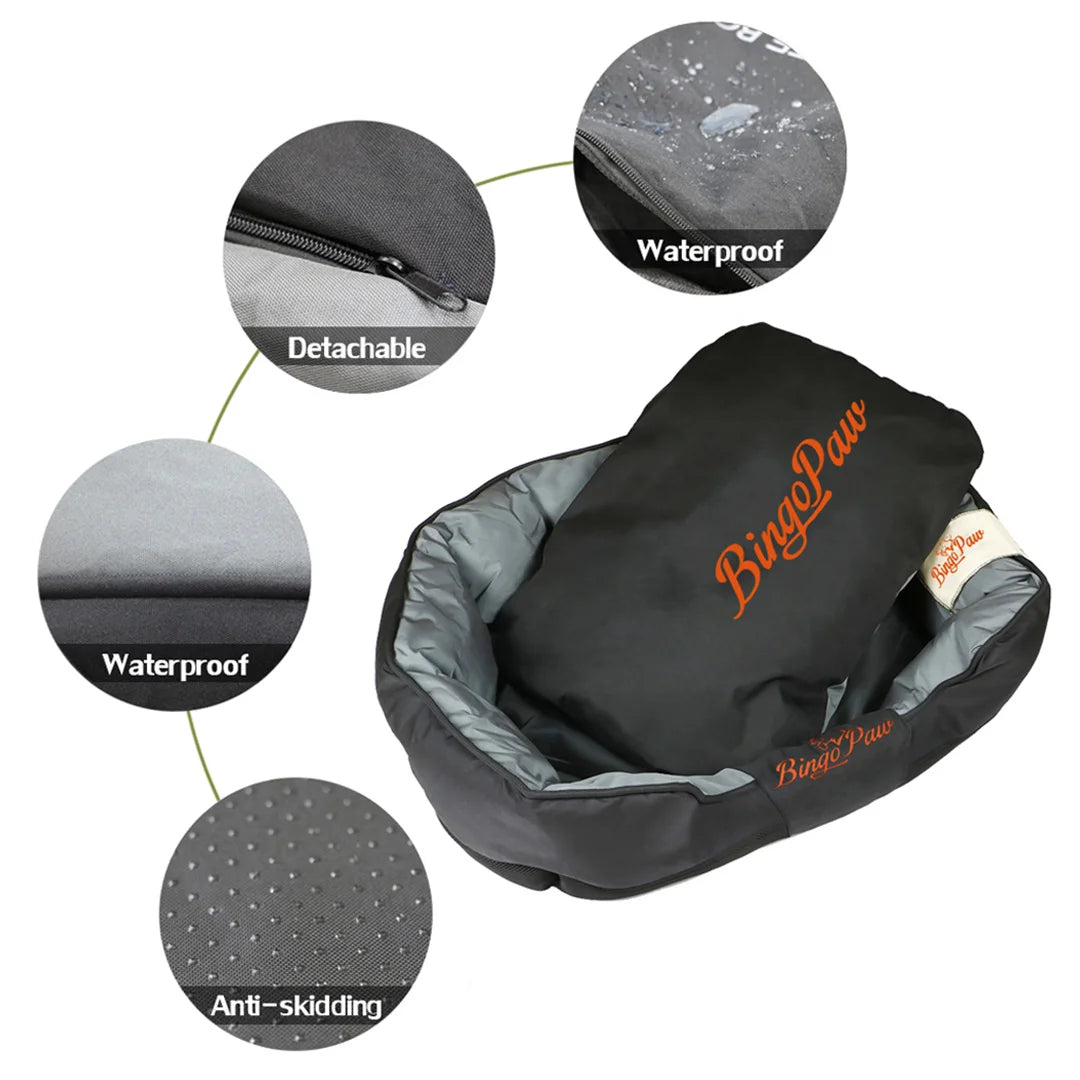 Large Soft Removable Cushion Waterproof Dog Bed