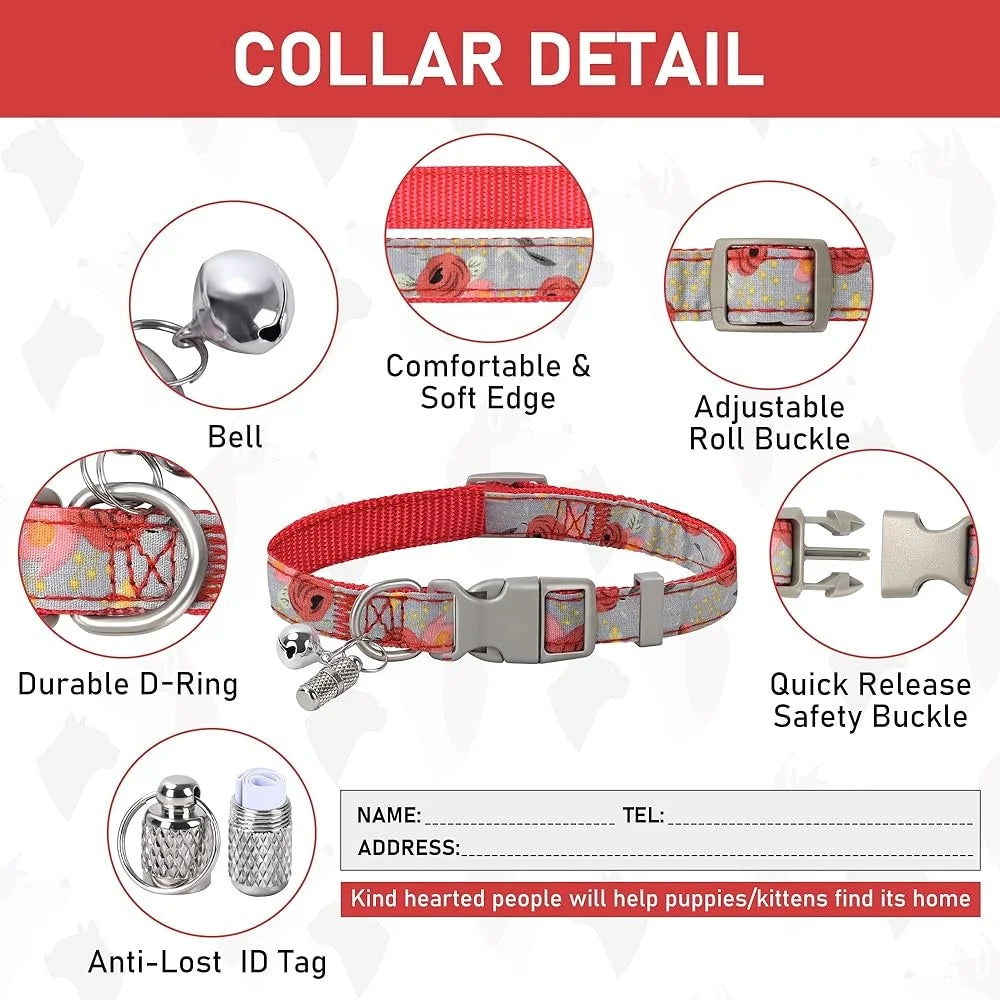 Adjustable Dog Harness Collar Leash Set for Small dog, soft