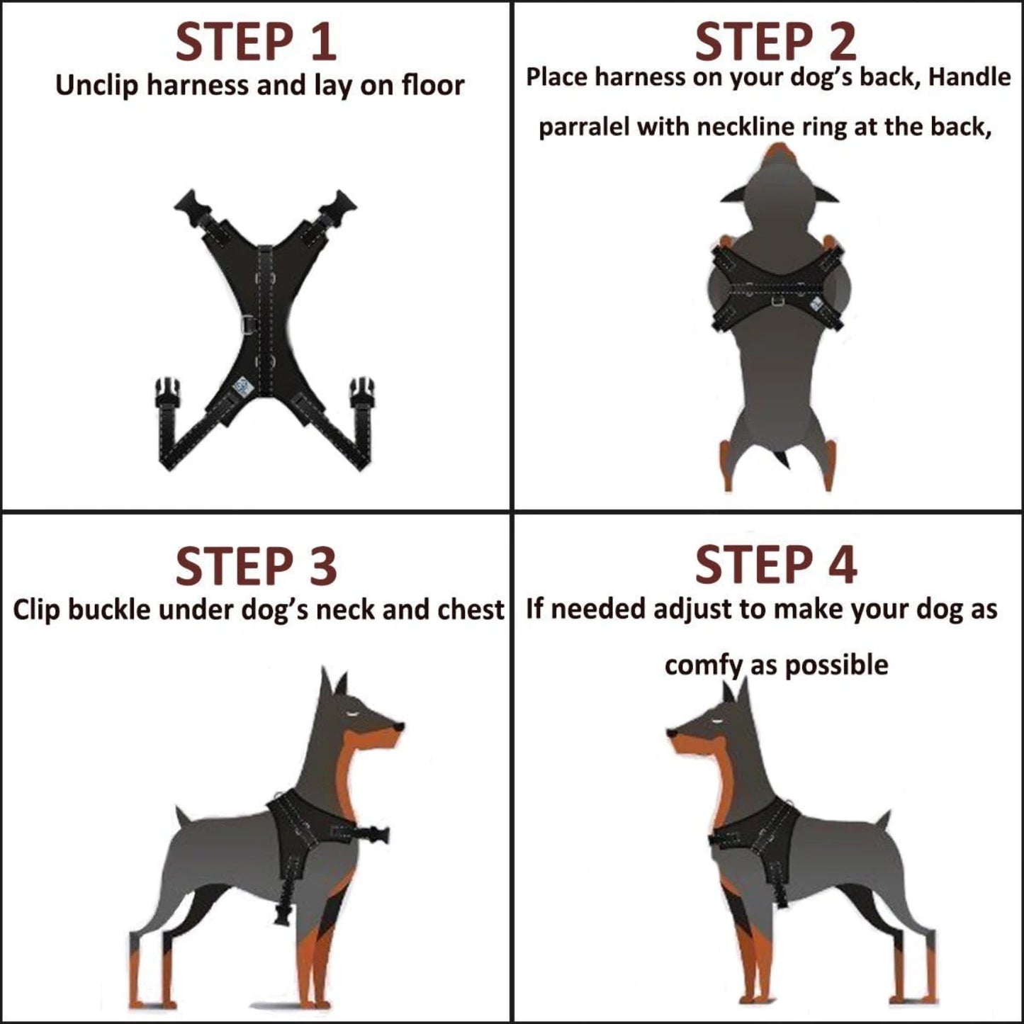 Training Walking, Breathable, comfortable, adjustable XS Camo Dog Harness