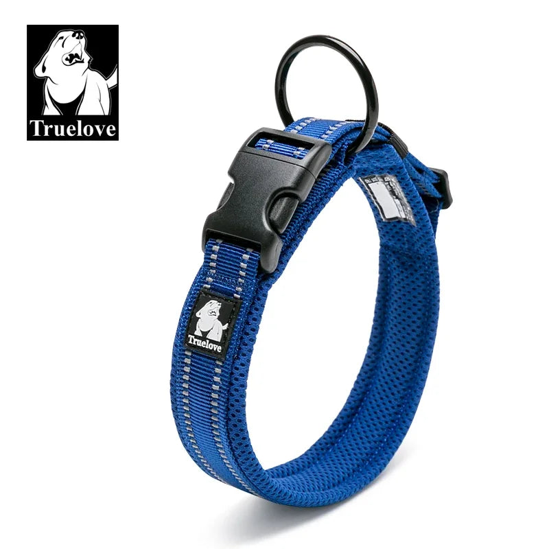 Pet Dog Collar Nylon Adjustable, Padded Soft Reflective Durable Heavy Duty Training