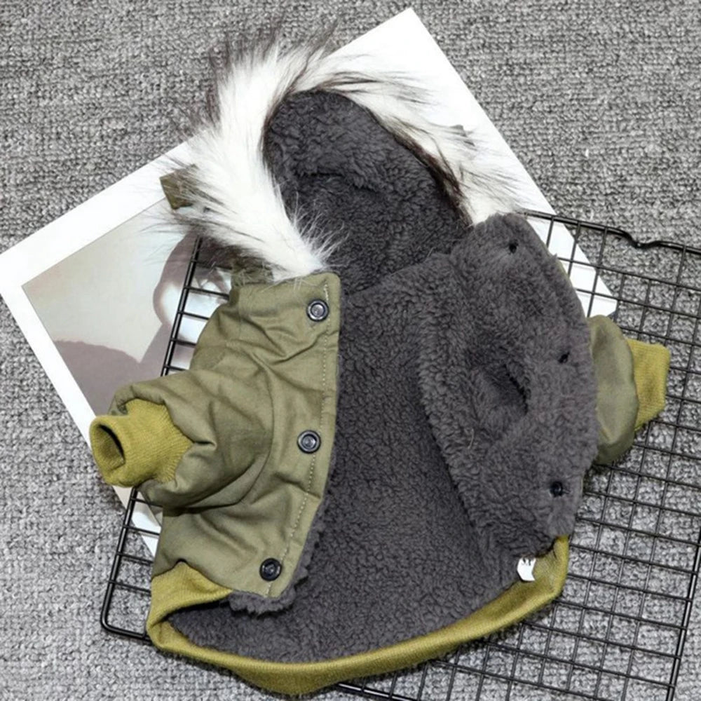 Jacket With Harness, Winter Heavy Windproof, Hiking Dog Warm Jacket