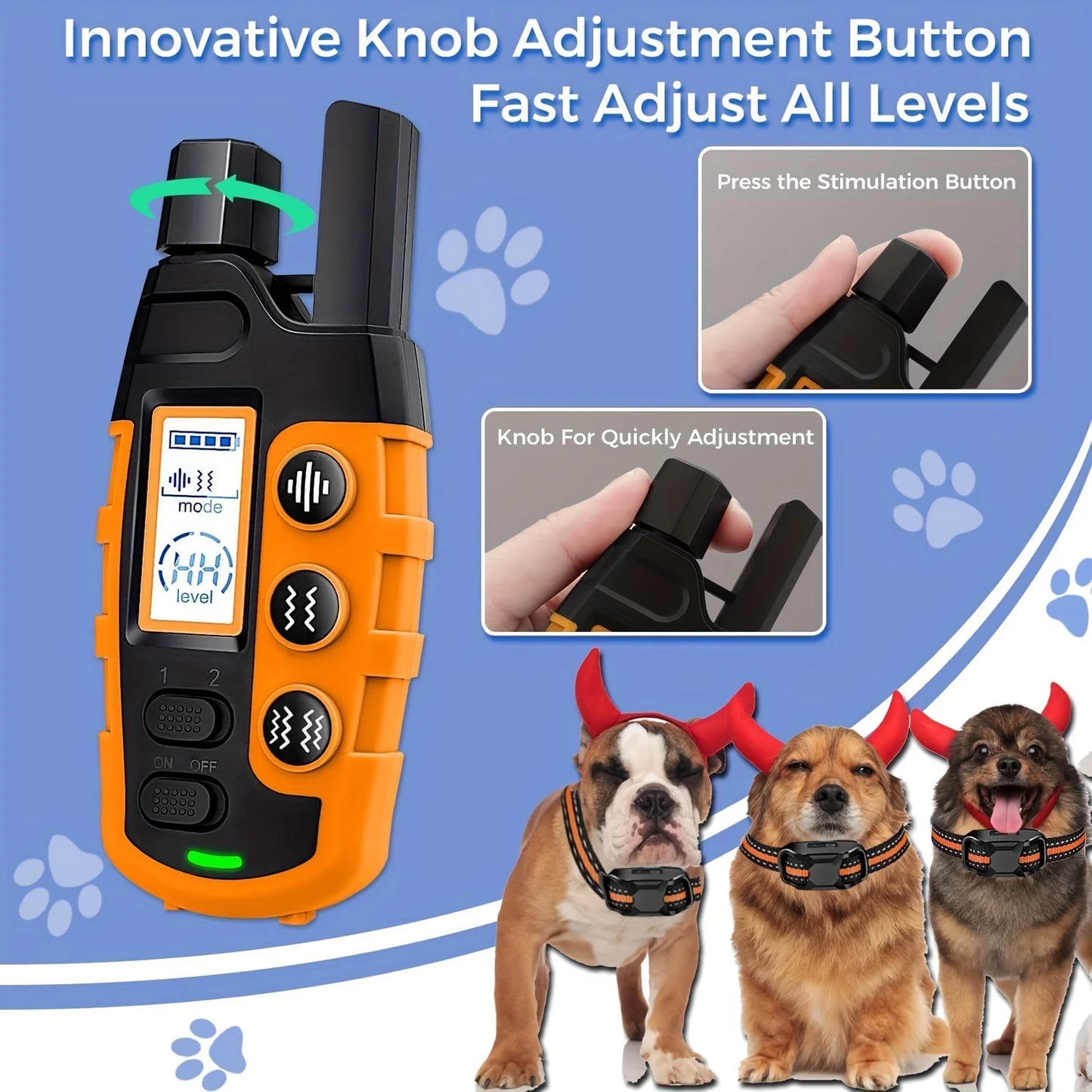 Electric Remote Control Dog Behavior Training Collar, Waterproof, Shock Vibration
