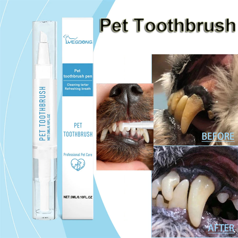 Dogs Teeth Cleaning Pen-Toothbrush Clean Kit Tartar/Stains Remover