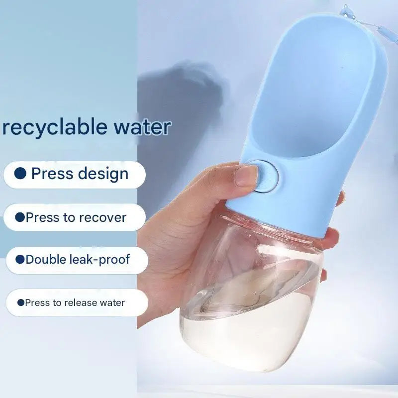 Leak-Proof Dog Water Bottle with Bowl, Travel, Outdoor