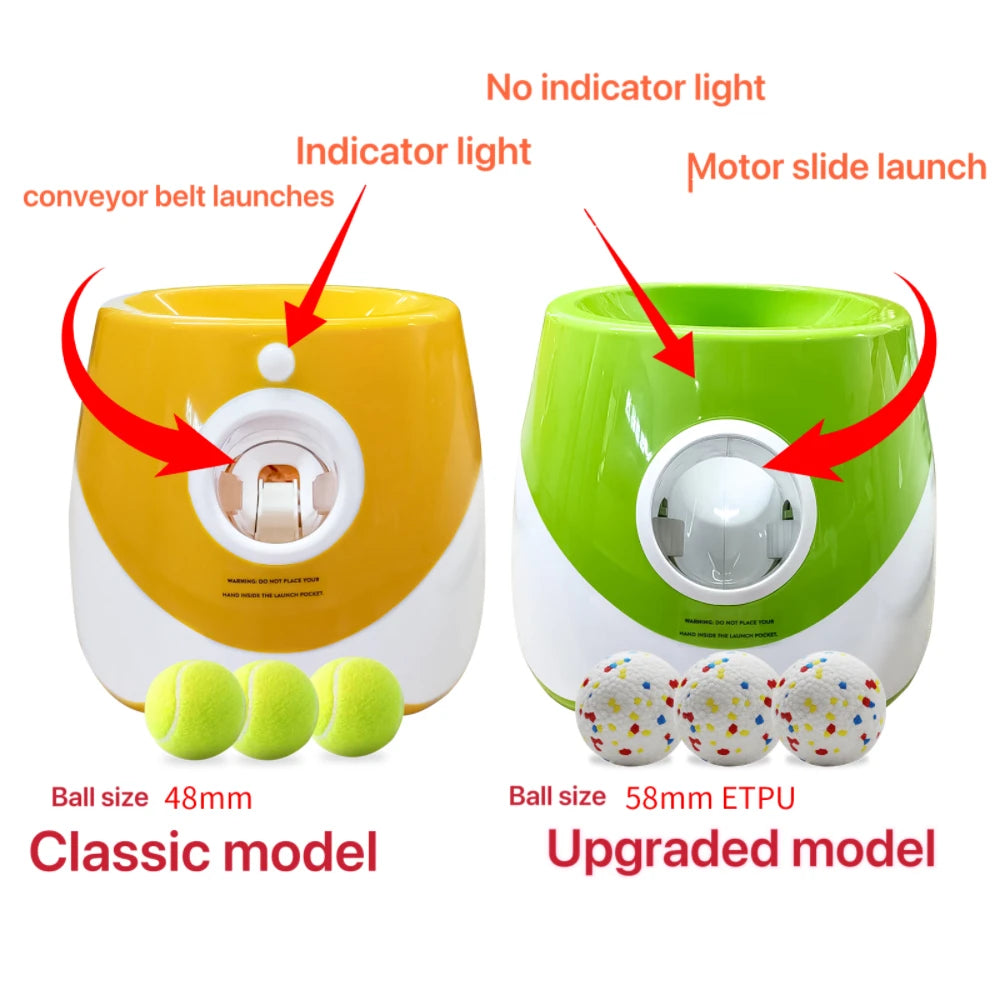 Fun Interactive Dog Launcher, Automatic Chase Toy Tennis Throwing Rechargable Catapult USB Charging