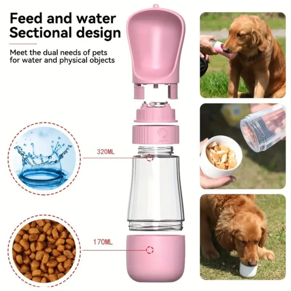 Portable Foldable Leak-Proof Dog Bowl for Travel, Hiking & Camping