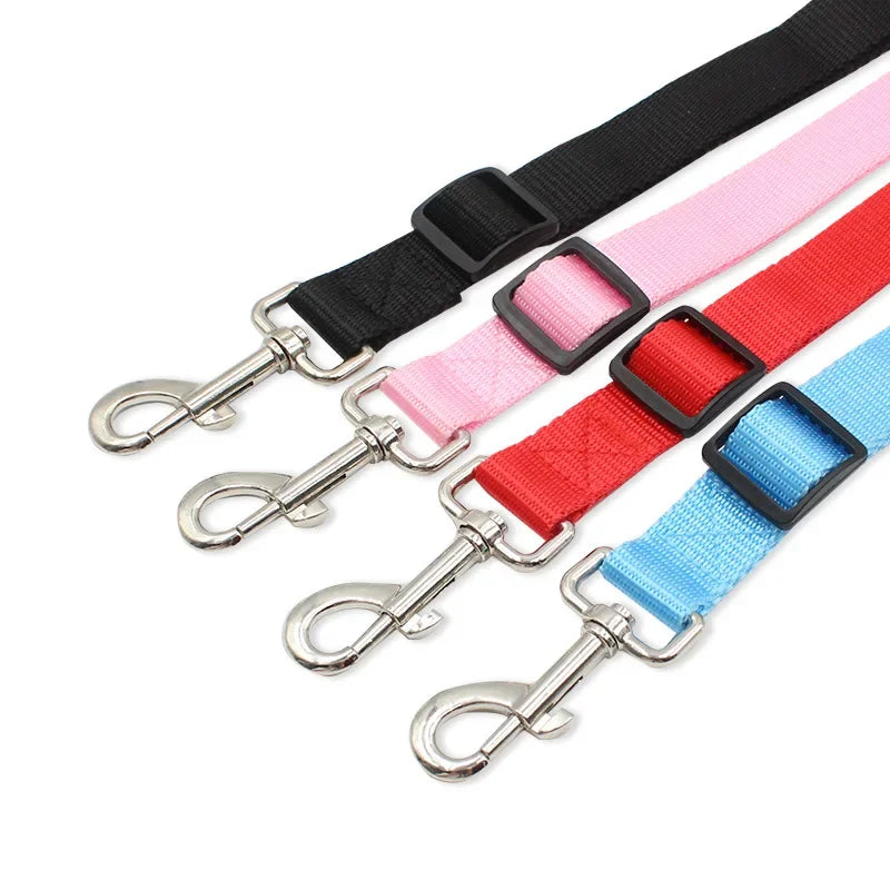 Twin Dual Coupler Dog Leash Two in One Strong Nylon V Shape Adjustable ,2 Dogs Pet Lead