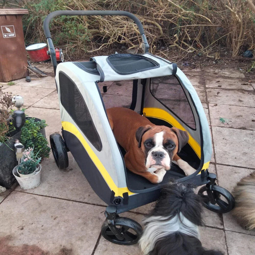 Dog Stroller 4 Wheel Foldable Cart Jogger Wagon