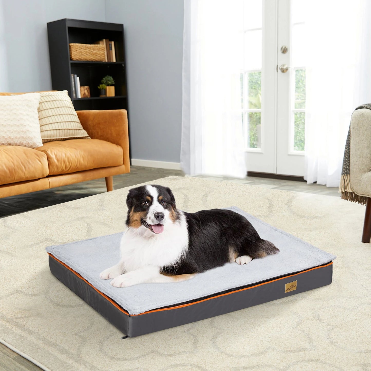 Dog Bed Large Padded Orthopedic. Foam Cushion Pillow Bed with Washable Cover