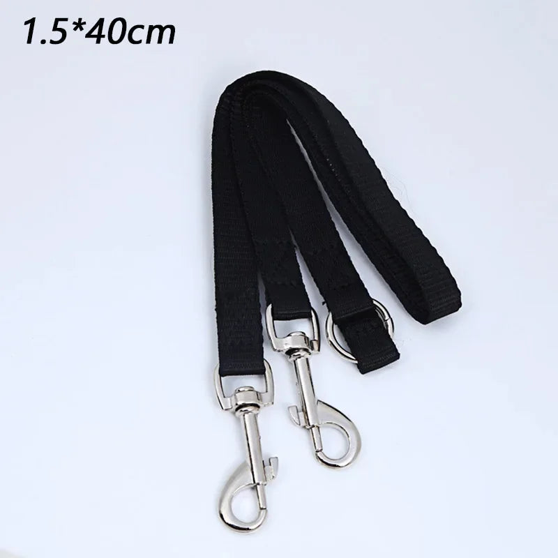 Twin Dual Coupler Dog Leash Two in One Strong Nylon V Shape Adjustable ,2 Dogs Pet Lead