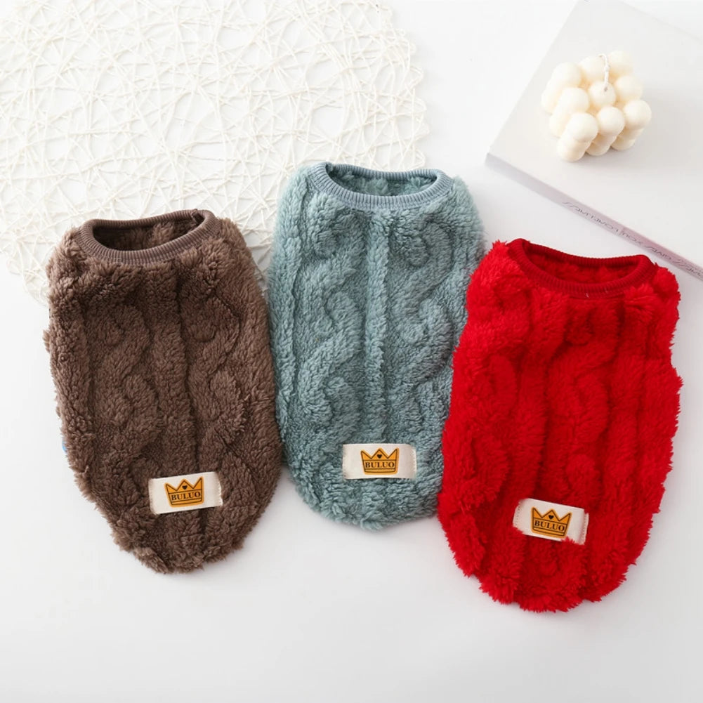 Wavy Double-sided, Warm Coat Sweater, Fleece Pullover for Dogs