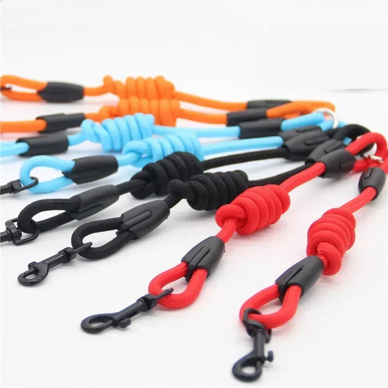 Double Leash, Small Dogs for Leash, 2 Ways Pet Nylon Dogs Lead Double Twin Coupler Stuff Black