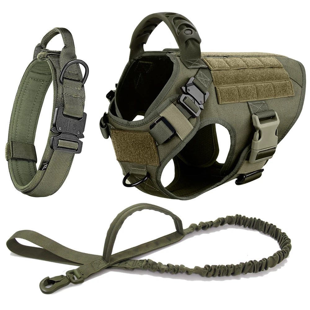 Large Dog Harness Leash Set Training Walking Vest, Harness & Collar For Medium Large Dogs