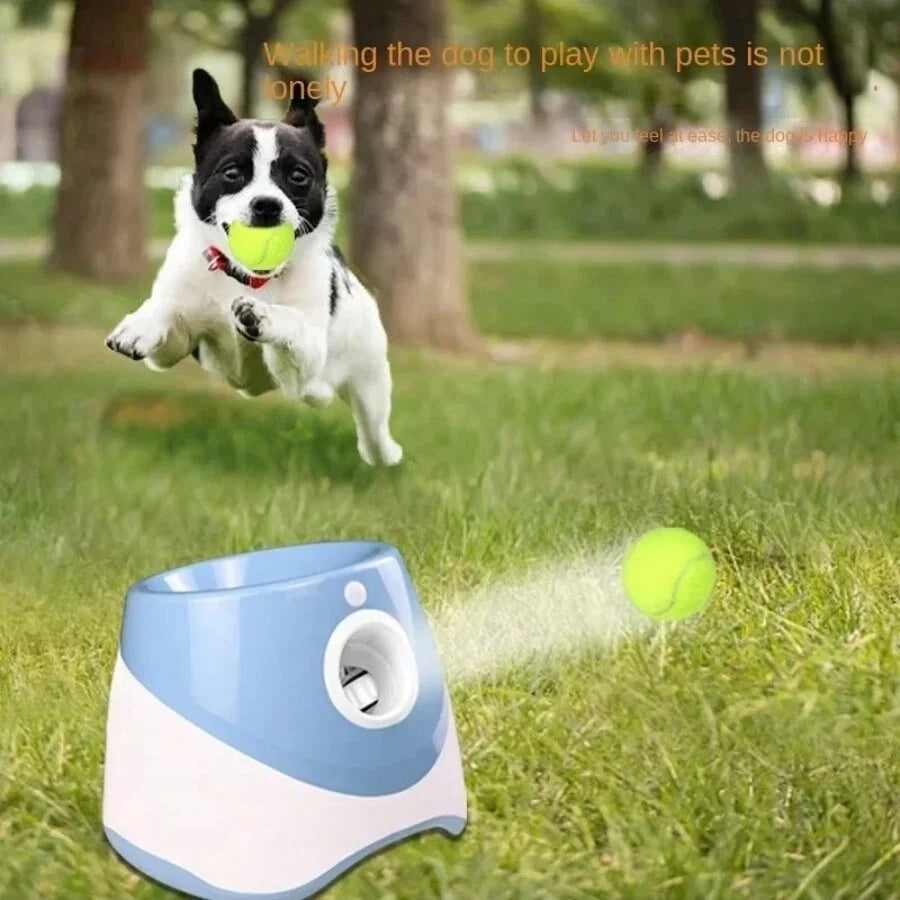 Fun Interactive Dog Launcher, Automatic Chase Toy Tennis Throwing Rechargable Catapult USB Charging